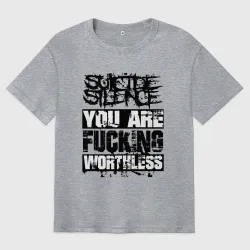 Мужская футболка хлопок Oversize Suicide Silence