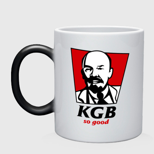 Кружка хамелеон KGB - So Good, цвет белый + черный