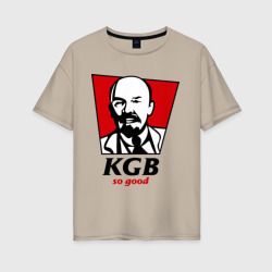Женская футболка хлопок Oversize KGB - So Good