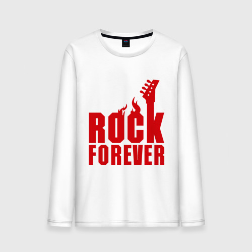 Мужской лонгслив хлопок Rock Forever Рок Навсегда, цвет белый