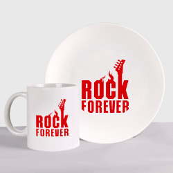 Набор: тарелка + кружка Rock Forever Рок Навсегда