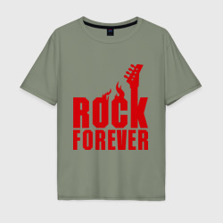 Мужская футболка хлопок Oversize Rock Forever Рок Навсегда