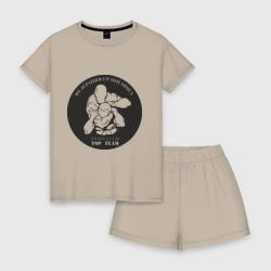Женская пижама с шортиками хлопок Грэпплинг