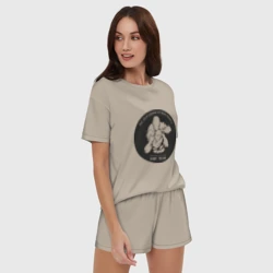 Женская пижама с шортиками хлопок Грэпплинг - фото 2
