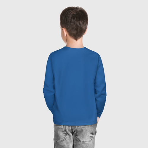 Детский лонгслив хлопок Грэпплинг, цвет синий - фото 4