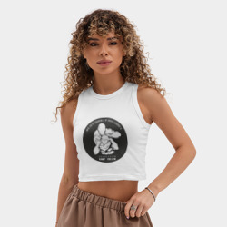 Женская укороченная майка-топ хлопок Грэпплинг - фото 2