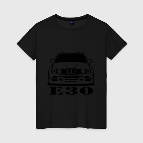 Женская футболка хлопок e30, цвет черный