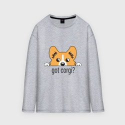 Мужской лонгслив oversize хлопок Got Corgi