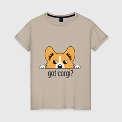 Женская футболка хлопок Got Corgi