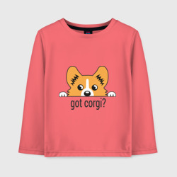 Детский лонгслив хлопок Got Corgi