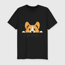 Мужская футболка хлопок Slim Got Corgi