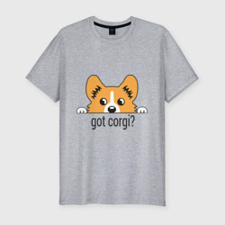 Мужская футболка хлопок Slim Got Corgi