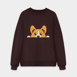 Мужской свитшот oversize без начеса хлопок Got Corgi