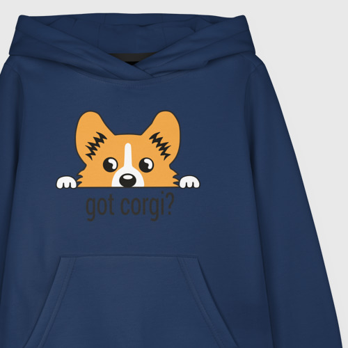 Детская толстовка хлопок Got Corgi, цвет темно-синий - фото 3