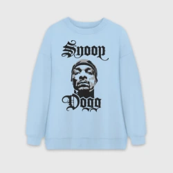 Женский свитшот oversize без начеса хлопок Snoop Dogg