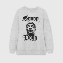 Женский свитшот oversize без начеса хлопок Snoop Dogg