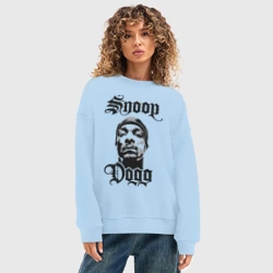 Женский свитшот oversize без начеса хлопок Snoop Dogg - фото 2