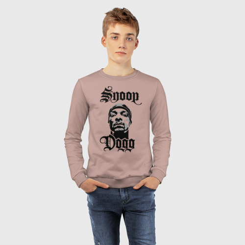 Детский свитшот хлопок Snoop Dogg, цвет пыльно-розовый - фото 7