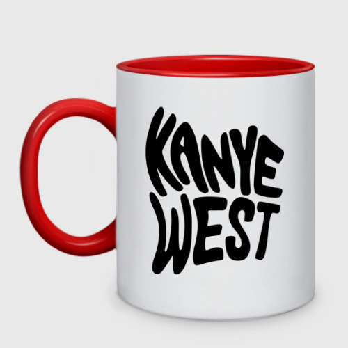 Кружка двухцветная kanye west