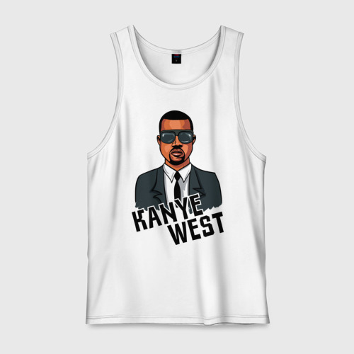 Мужская майка хлопок kanye west, цвет белый