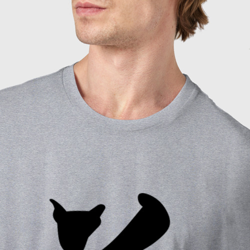 Мужская футболка хлопок Символ 2015 года - Коза (Овца), цвет меланж - фото 6