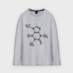 Женский лонгслив oversize хлопок Кофеин формула