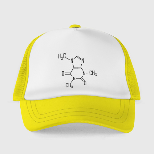 Детская кепка тракер Кофеин формула, цвет желтый - фото 2
