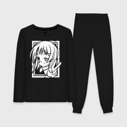 Женская пижама с лонгсливом хлопок Аниме позитив