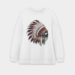 Женский свитшот oversize без начеса хлопок Индеец