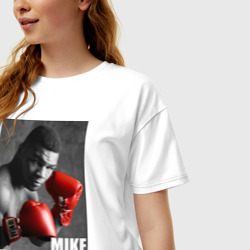 Женская футболка хлопок Oversize Mike Tyson - фото 2