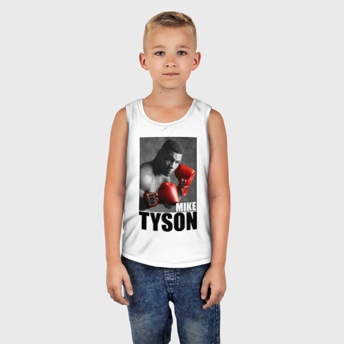 Детская майка хлопок Mike Tyson, цвет белый - фото 5
