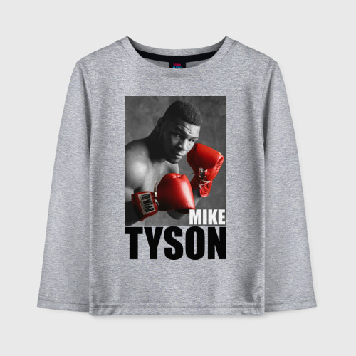 Детский лонгслив хлопок Mike Tyson, цвет меланж