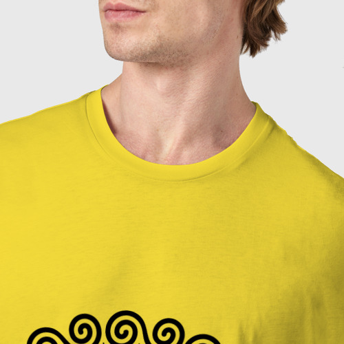 Мужская футболка хлопок Kanji иероглиф мечта, цвет желтый - фото 6