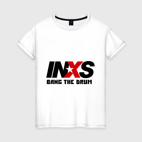 Женская футболка хлопок INXS, цвет белый