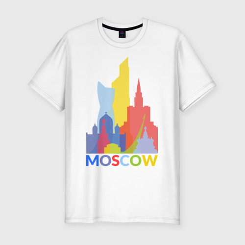 Мужская футболка хлопок Slim Moscow Москва