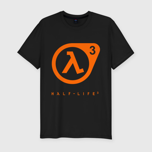 Мужская футболка хлопок Slim Half - life 3, цвет черный