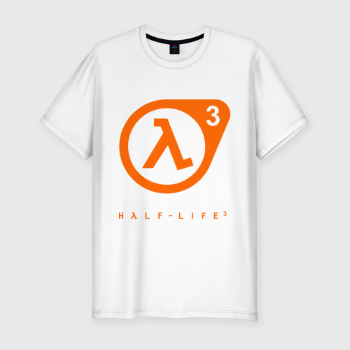 Мужская футболка хлопок Slim Half - life 3, цвет белый