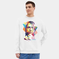 Мужской свитшот oversize без начеса хлопок Kurt Cobain - фото 2