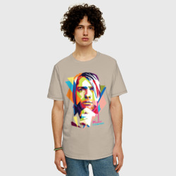 Мужская футболка хлопок Oversize Kurt Cobain - фото 2