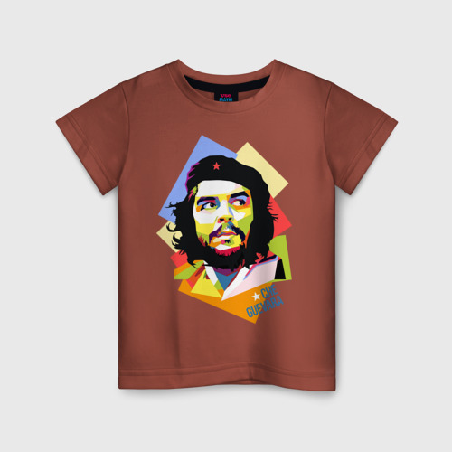 Детская футболка хлопок Che Guevara, цвет кирпичный