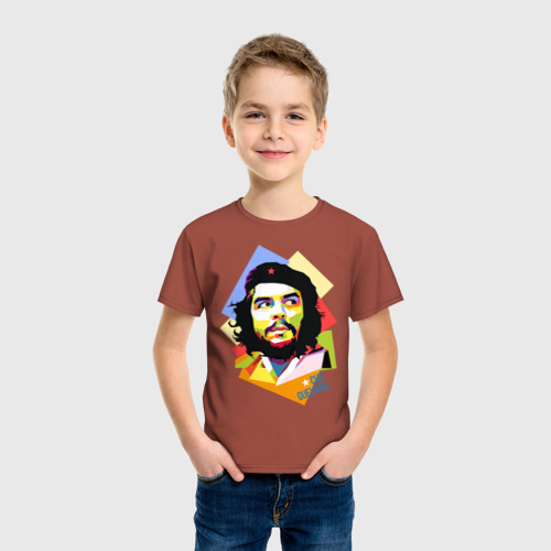 Детская футболка хлопок Che Guevara, цвет кирпичный - фото 3