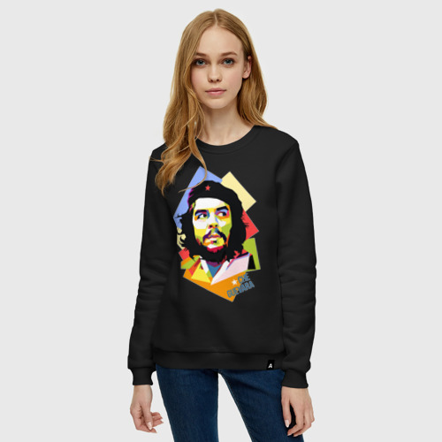 Женский свитшот хлопок Che Guevara, цвет черный - фото 3