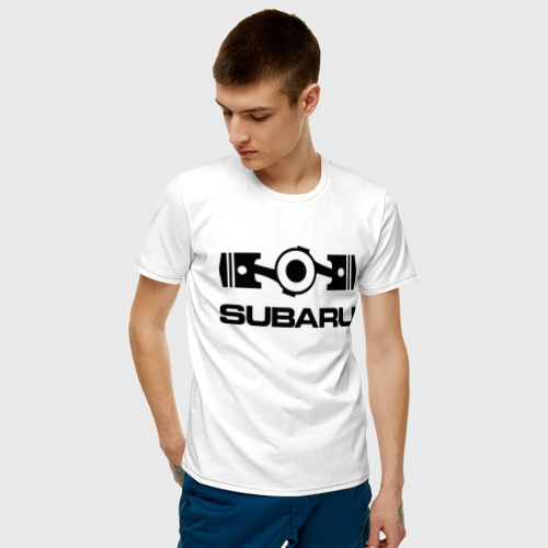 Мужская футболка хлопок Subaru Фото 01
