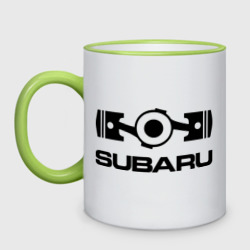 Кружка двухцветная Subaru