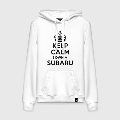 Женская толстовка хлопок Subaru, цвет белый