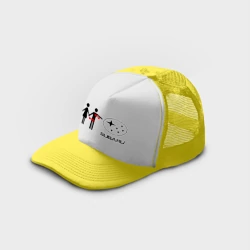 Кепка тракер с сеткой I love Subaru - фото 2