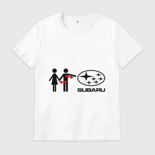 Мужская футболка хлопок I love Subaru