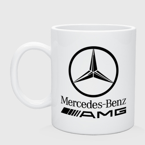 Кружка керамическая AMG, цвет белый