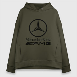 Женское худи Oversize хлопок AMG