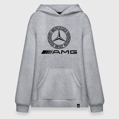 Худи SuperOversize хлопок AMG, цвет меланж